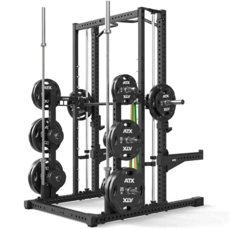 Smith machine ATX série 700 avec guidage précis et fluide ultra-robuste - Supports de rangement multiples intégrés pour homegym