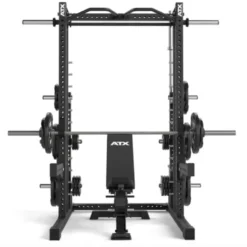 Smith machine ATX série 700 avec poulie à charge libre -Guidage précis et fluide avec supports de rangement multiples intégrés