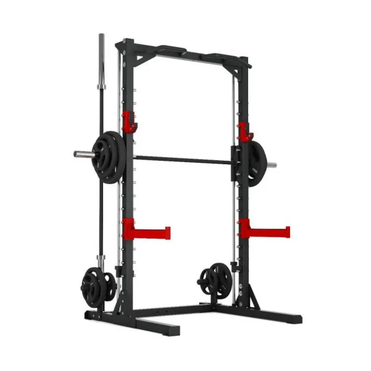 Smith machine 215 cm avec barre guidée et crochets en J - Capacité de charge 272 kg - Titanium Strength RM10