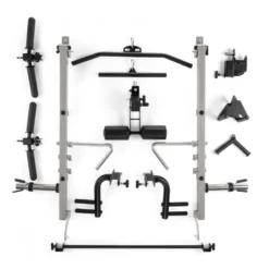 Smith Machine de musculation - Power rack avec colonne de poids et poulies