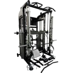 Smith Machine de musculation - Power rack avec colonne de poids et poulies