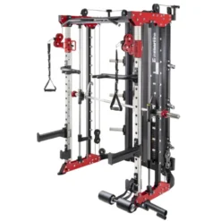 Smith machine de musculation avec colonnes de poids et barre guidée pour entraînement complet en salle de sport professionnelle