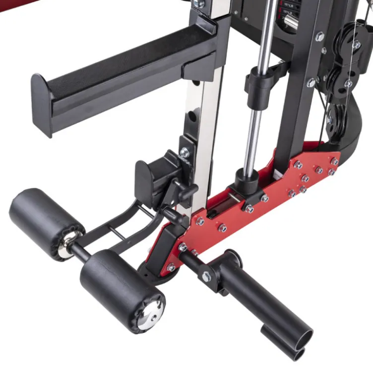 Smith machine de musculation avec colonnes de poids et barre guidée pour entraînement complet en salle de sport professionnelle
