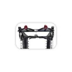 Smith machine de musculation avec double colonne de poids 200 kg et système de poulie