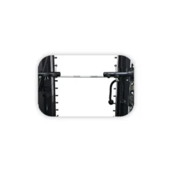 Smith machine de musculation avec double colonne de poids 200 kg et système de poulie