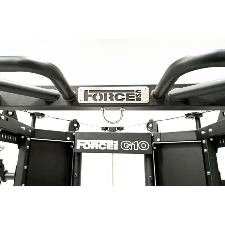 Smith machine de musculation Force USA G10 Multifonction avec poulie à charge libre et Accessoires - 400 exercices réalisables