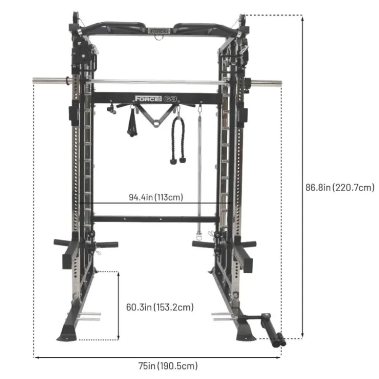 Smith machine FORCE USA G3 V2 pour training complet à domicile