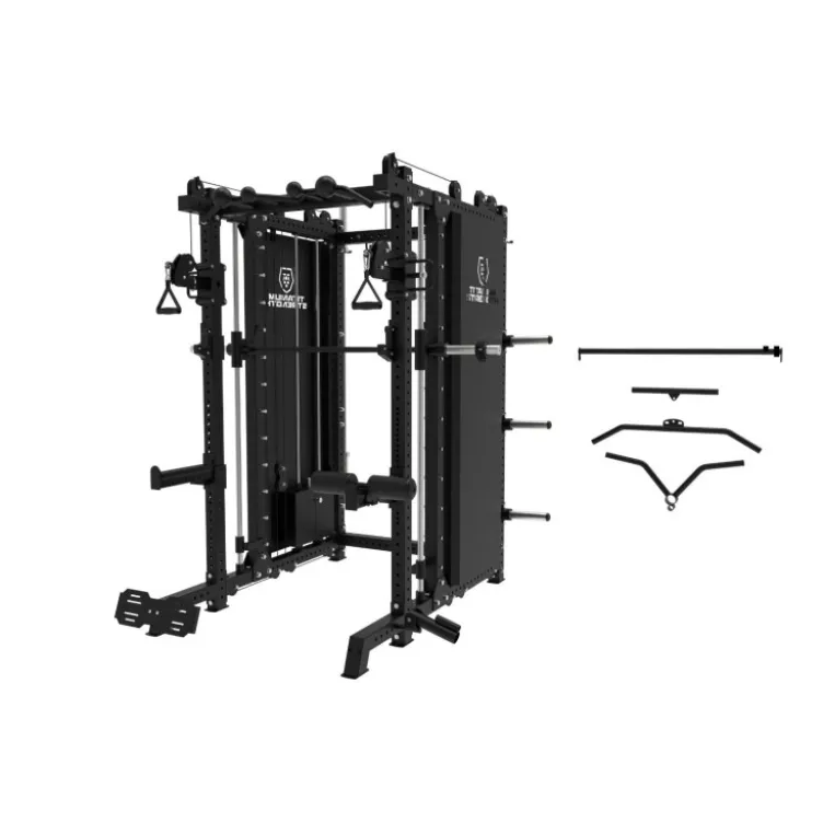 Smith Machine Multifonctionnelle avec doubles poulies et colonnes de poids 2 x 120 kg - B500 PRO Titanium Strength Elite Series