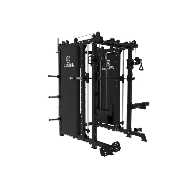 Smith Machine Multifonctionnelle avec doubles poulies et colonnes de poids 2 x 120 kg - B500 PRO Titanium Strength Elite Series