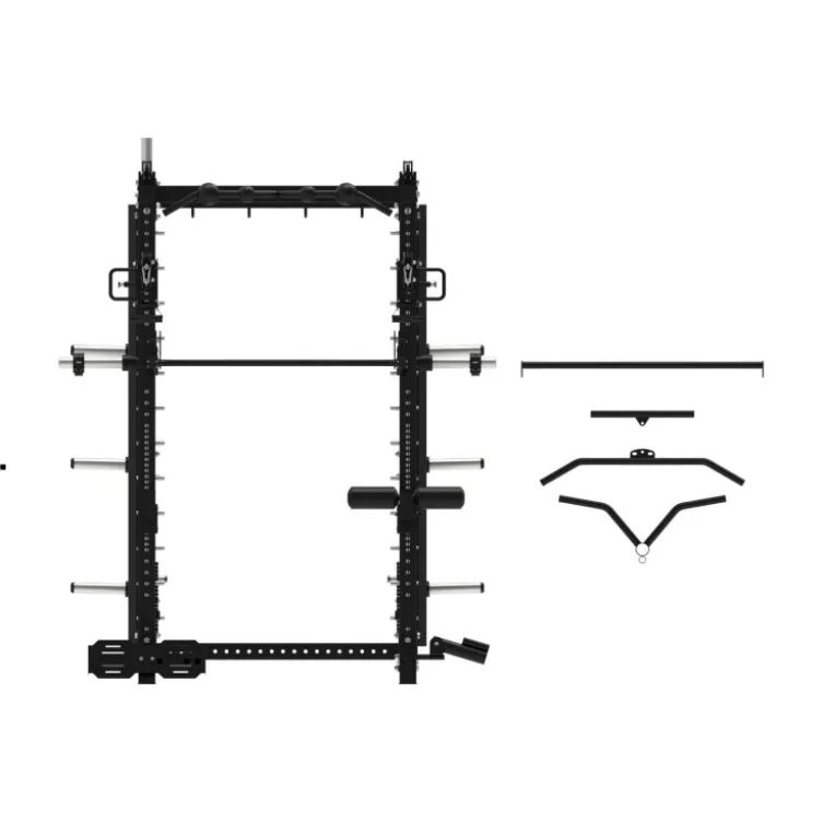 Smith Machine Multifonctionnelle avec doubles poulies et colonnes de poids 2 x 120 kg - B500 PRO Titanium Strength Elite Series