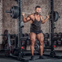 Smith machine multipresse à barre guidée avec poulie haute et basse