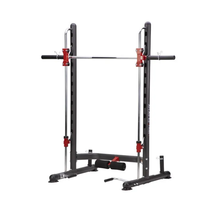 Smith machine multipress en acier pour entraînement de musculation avec disques standards ou olympiques