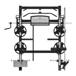 Smith machine multi-équipée de musculation avec accessoires divers - Training complet en homegym - B100 V2