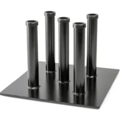 Socle de rangement vertical pour 5 barres de musculation de diamètre 30 mm