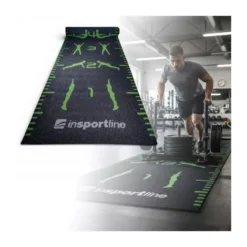 Speedtrack en gazon synthétique 10 x 2 m avec dessous antidérapant et échelle numérique pour le crossfit