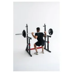 Squat et dip stand de musculation à hauteur et largeur ajustables pour homegym avec capacité de charge de 272 kg
