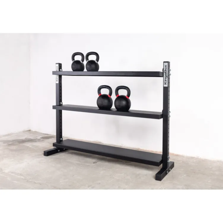 Stand de rangement pour kettlebells 3 étagères de marque Kingsbox