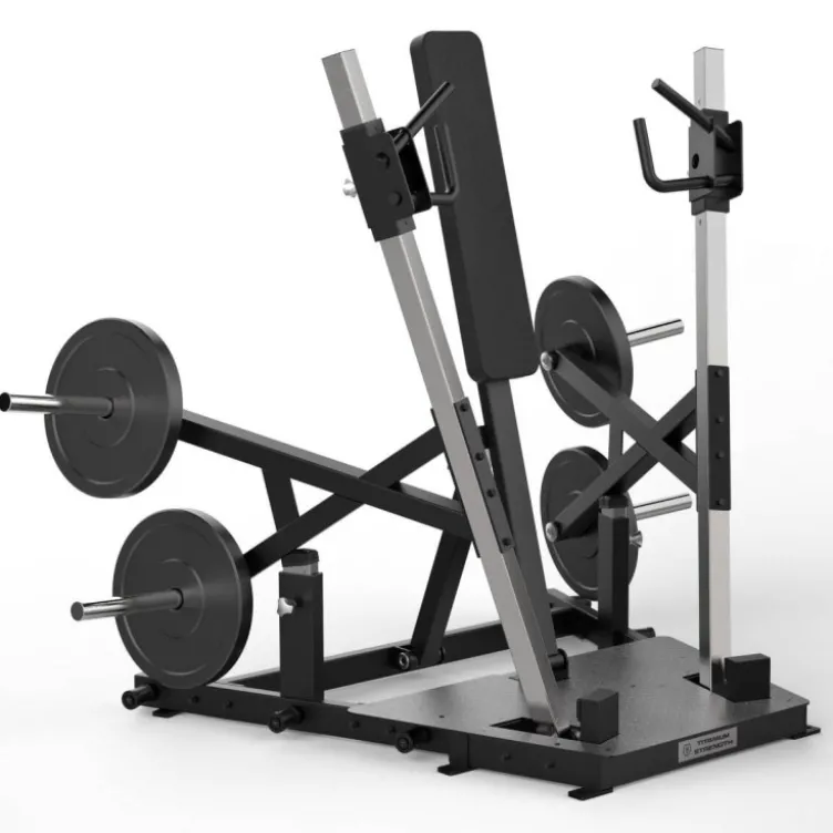 Standing chest press machine à charge libre jusqu'à 500 kg avec bras indépendants convergents Titanium Strength Élite EL-PL43