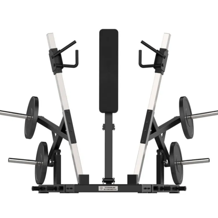 Standing chest press machine à charge libre jusqu'à 500 kg avec bras indépendants convergents Titanium Strength Élite EL-PL43