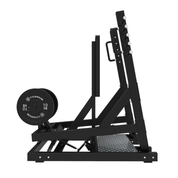 Standing chest press machine jusqu'à 250 kg Titanium Strength Élite EL-PL65 - Standing press machine avec 6 options de prises