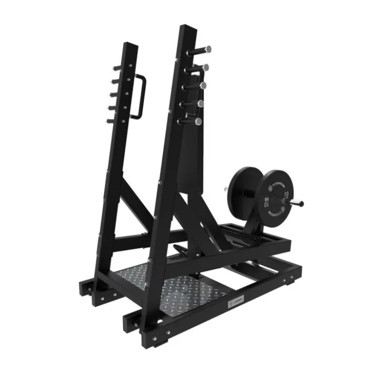 Standing chest press machine jusqu'à 250 kg Titanium Strength Élite EL-PL65 - Standing press machine avec 6 options de prises