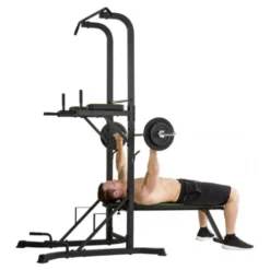 Station chaise romaine avec banc de musculation pliable pour Homegym
