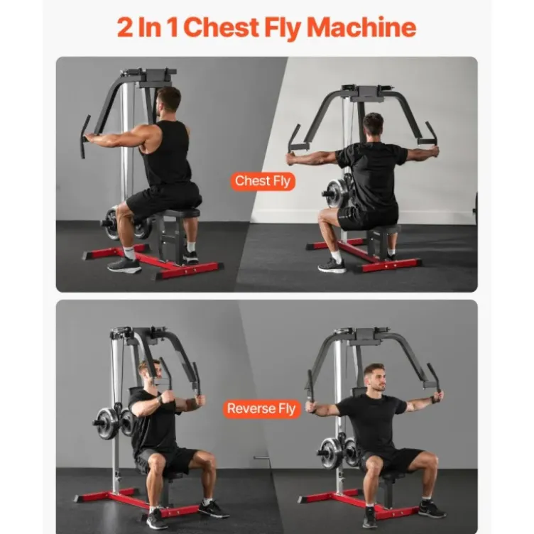 Station compacte chest and reverse fly de musculation pour home gym -Station ultra-robuste à capacité 204 kg