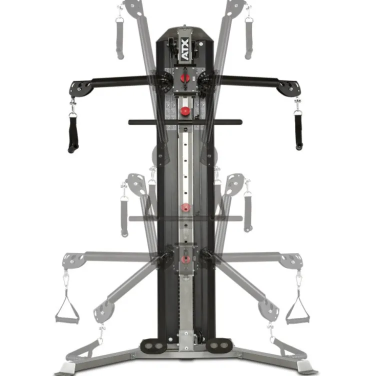Station de musculation ATX à poulie double : Functional Trainer Autoportant colonne de poids 80 kg