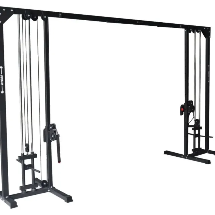 Station de musculation cable crossover avec 2 x colonnes de poids à charges libres
