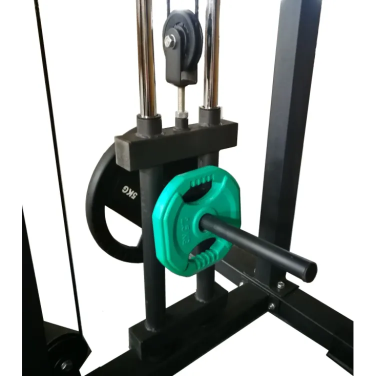Station de musculation cable crossover avec 2 x colonnes de poids à charges libres