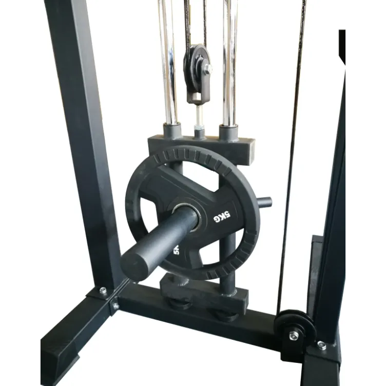 Station de musculation cable crossover avec 2 x colonnes de poids à charges libres