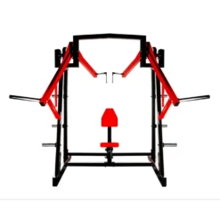 Station de musculation à charges libres pour rowing dorsaux assis en structure sportive professionnelle
