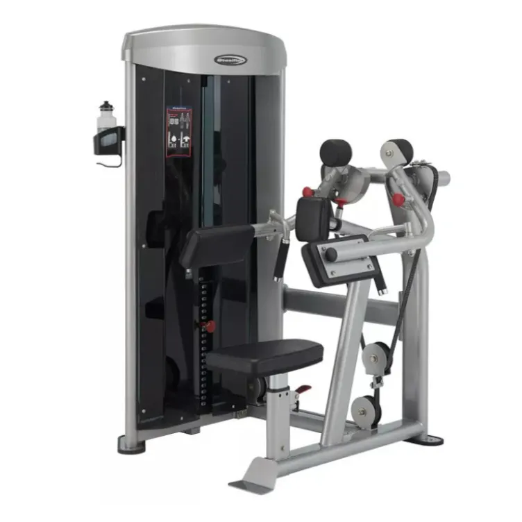 Station de musculation à charge guidée et levage latéral pour les deltoïdes