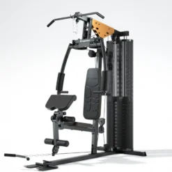 Station de musculation complète pour Home-Gym avec colonne de poids 90 kg