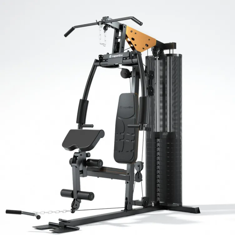 Station de musculation complète pour Home-Gym avec colonne de poids 90 kg