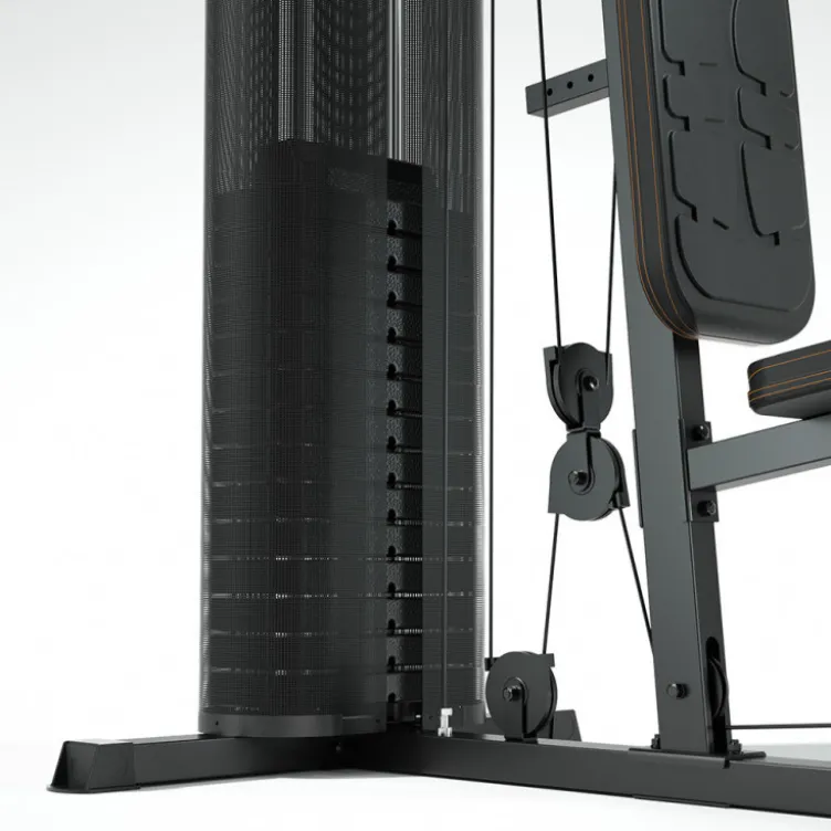 Station de musculation complète pour Home-Gym avec colonne de poids 90 kg