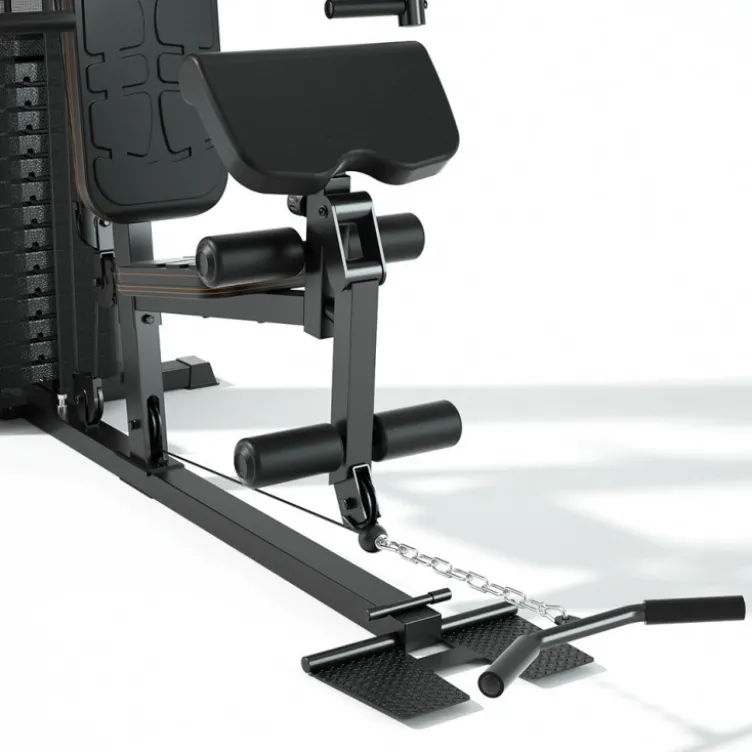 Station de musculation complète pour Home-Gym avec colonne de poids 90 kg
