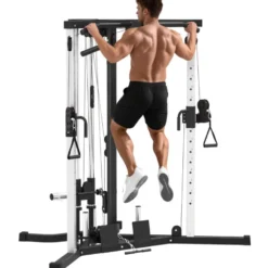 Station de musculation d'angle multifonction avec barre de traction - Cage home gym 15 positions réglables