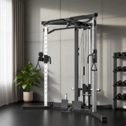 Station de musculation d'angle multifonction avec barre de traction - Cage home gym 15 positions réglables