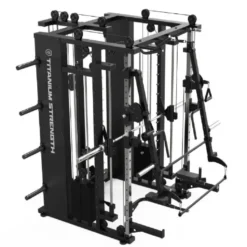 Station de musculation multipostes avec double poulies et colonnes de poids 90 kg - B300 Titanium Strength
