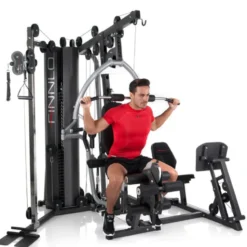 Station de musculation multifonctions avec presse pour les jambes - Home gym Autark 6800