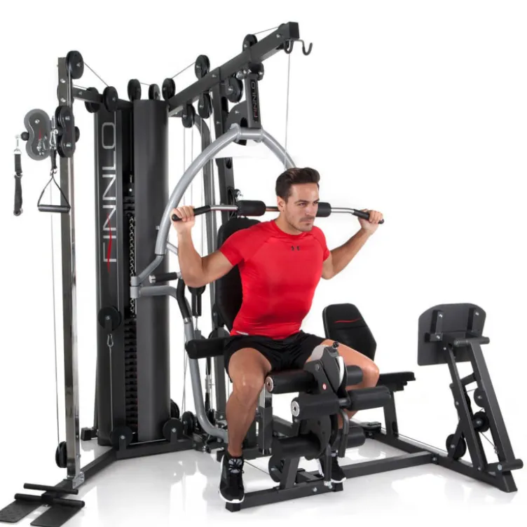 Station de musculation multifonctions avec presse pour les jambes - Home gym Autark 6800
