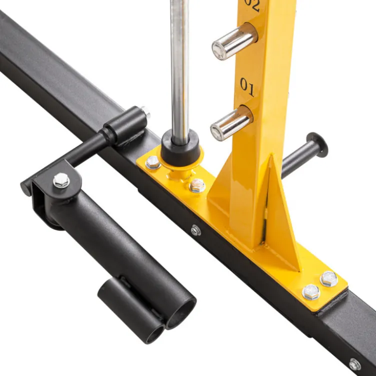 Station de musculation multipresse avec barre guidée réglable sur 12 positions et barre de traction multiprise