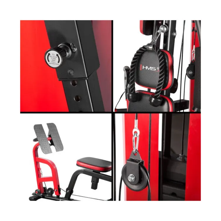 Station de musculation multipostes pour Home gym - Bras leviers et presse à cuisses