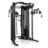 Station de musculation polyvalente 2 x 80 kg avec barre de traction et set d'accessoires - Compacte et complète pour homegym