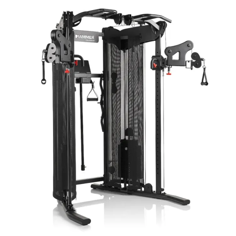Station de musculation polyvalente 2 x 80 kg avec barre de traction et set d'accessoires - Compacte et complète pour homegym