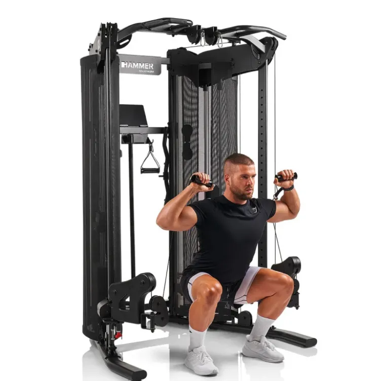 Station de musculation polyvalente 2 x 80 kg avec barre de traction et set d'accessoires - Compacte et complète pour homegym