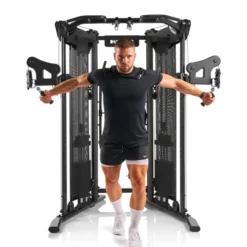 Station de musculation polyvalente 2 x 80 kg avec barre de traction et set d'accessoires - Compacte et complète pour homegym