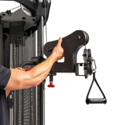 Station de musculation polyvalente 2 x 80 kg avec barre de traction et set d'accessoires - Compacte et complète pour homegym