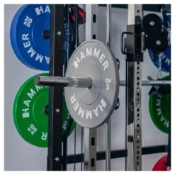 Station de musculation polyvalente Autark Hammer avec barre guidée et accessoires - Barre de traction multi-grip